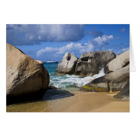 Beach side at Virgin Gorda, British Virgin Cards (Front Horizontal)