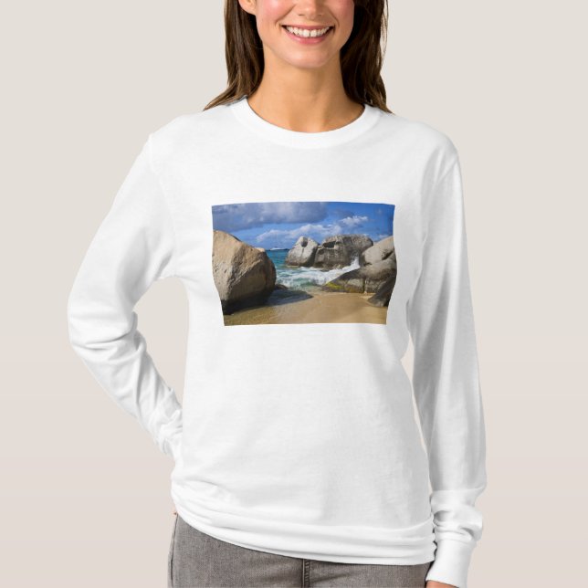 Beach side at Virgin Gorda, British Virgin T-Shirt (Front)