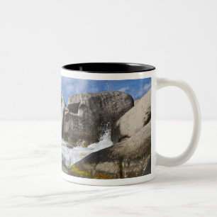 Beach side at Virgin Gorda, British Virgin Two-Tone Coffee Mug