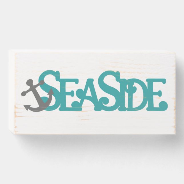 Beach Sign Anchor Seaside (Front Horizontal)