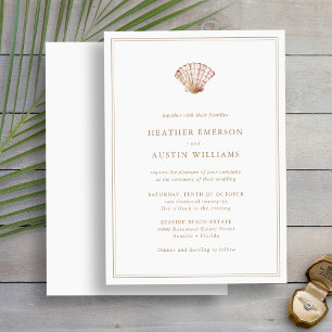 Beach Simple Wedding Invitation