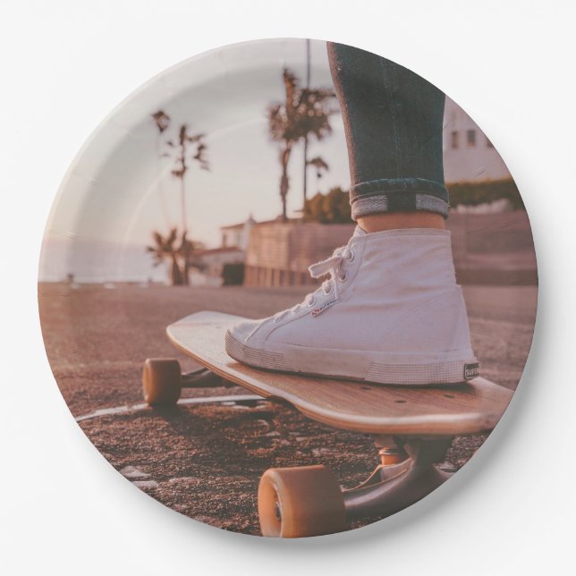 beach skating paper plates (Front)