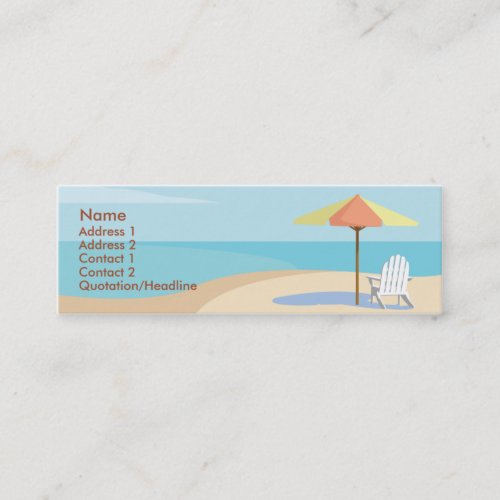 Beach - Skinny Business Card Templates