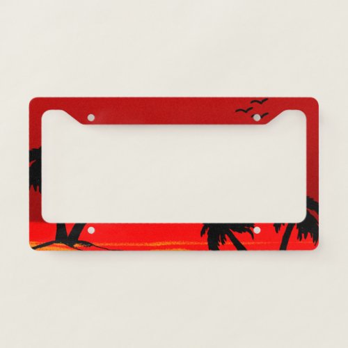 Beach Sky _ Blazing Palm License Plate Frame