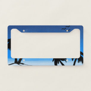 Beach Sky  - Blue Palm License Plate Frame