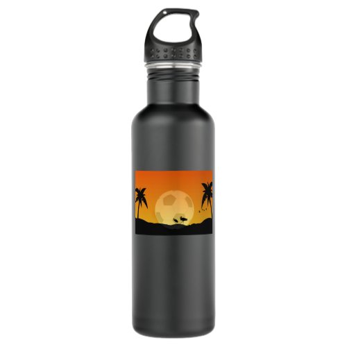 Beach Soccer World Sun Stainless Steel Water Bottle