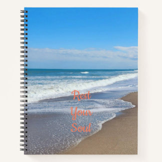 Beach spa theme with waves Journal Spiral Notebook