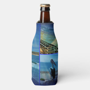 Beach Sparkle Photo Collage, Bottle Cooler