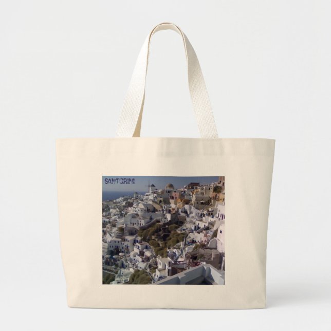 Beach & Sports Bag with Santorini View (Front)
