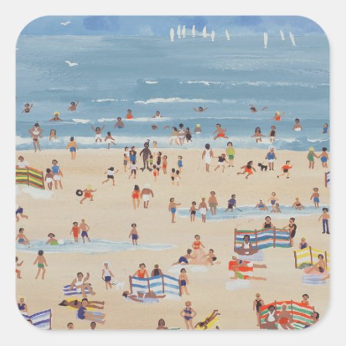 Beach Square Sticker