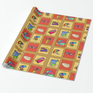 Beach Squares Wrapping Paper