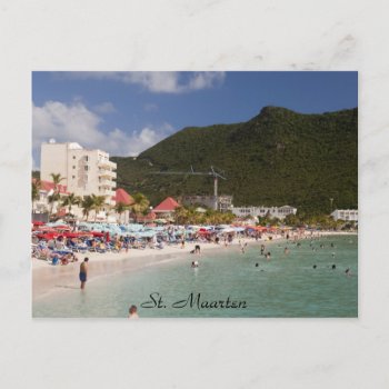 Beach St. Maarten  St. Maarten Postcard by arnet17 at Zazzle