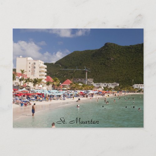 Beach St Maarten St Maarten Postcard