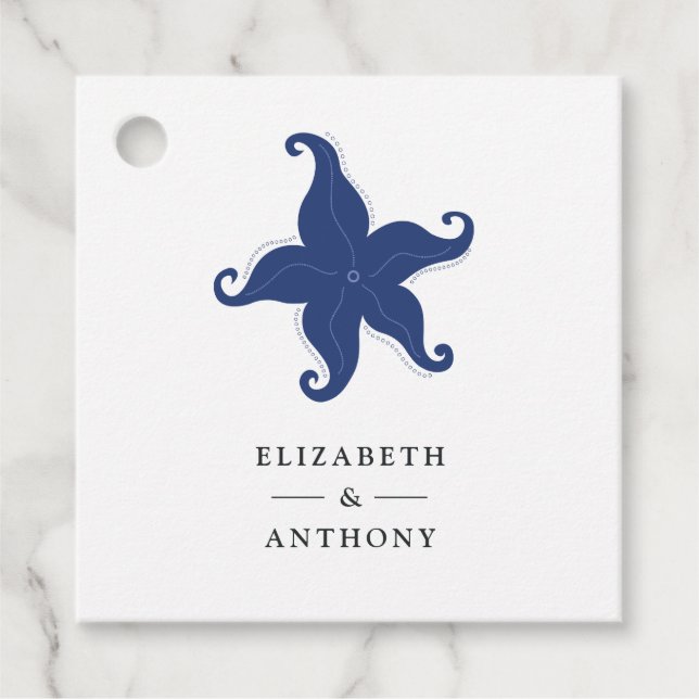 Beach Starfish Favor Tags (Front)