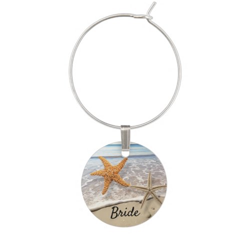 Beach Starfish Ocean Wine Charms