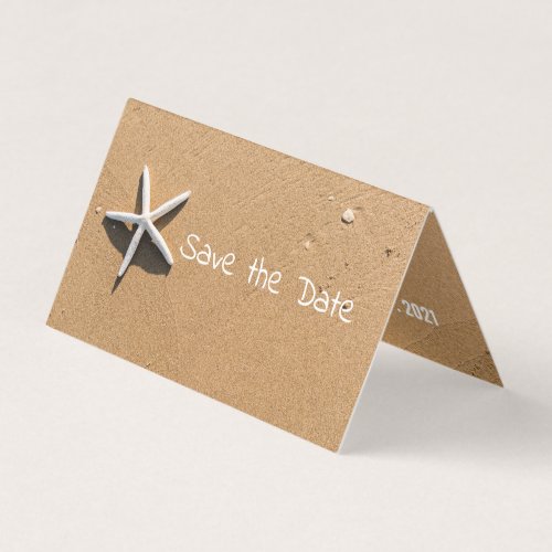 Beach Starfish Photo Save The Date Card