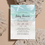 Beach Starfish & Seashells Elegant Baby Shower Invitation