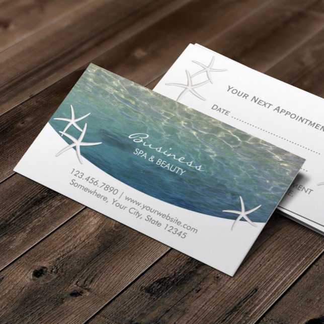 Beach & Starfish SPA & Beauty Salon Appointment Card (Creator Uploaded)