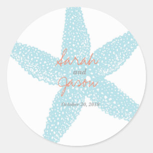 Beach Starfish Sticker 3" round