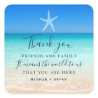 Beach Starfish Thank You Wedding Favor
