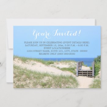 Beach Steps Invitations by CarriesCamera at Zazzle