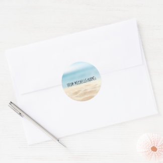 Beach Sticker to Close an Envelope