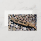 Beach Stone Rock Driftwood Business Card (Front/Back)