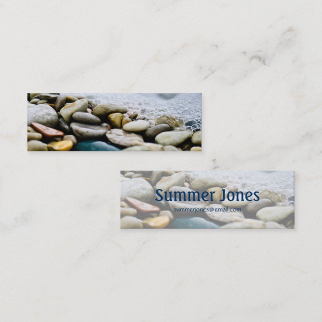 Beach Stones Mini Business Card (Front/Back)