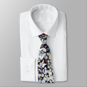 Beach Stones Pebbles Neck Tie