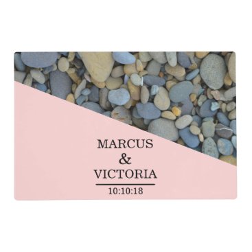 Beach Stones Pebbles Wedding Placemat Beach Stones Pebbles Wedding Placemat