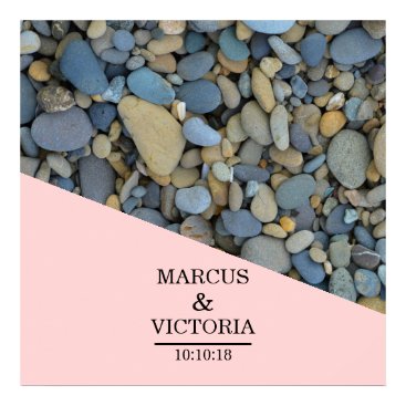 Beach Stones Pebbles Wedding Poster Beach Stones Pebbles Wedding Poster