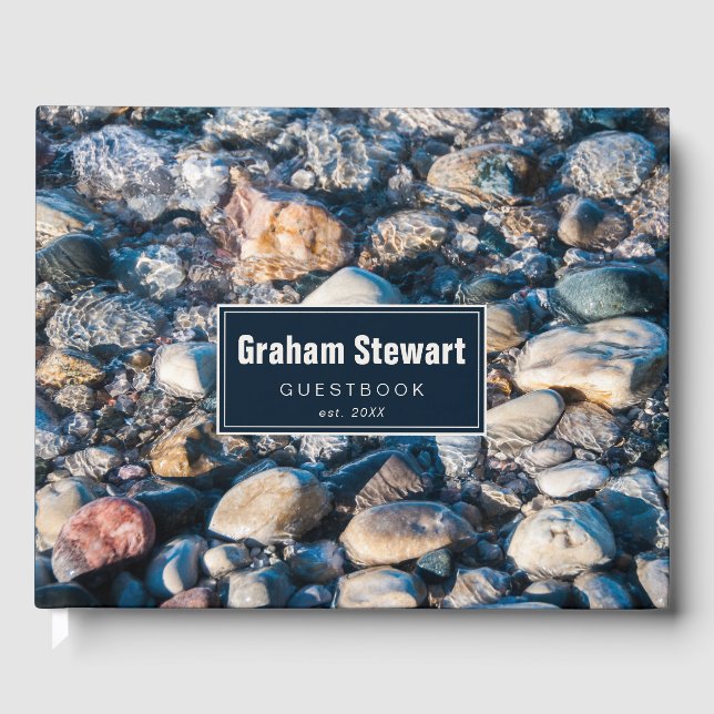 Beach Stones Rock Lovers Hospitality Guest Book (Front)