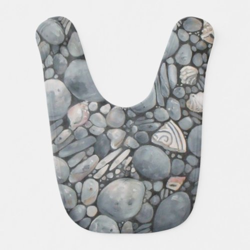 Beach Stones Shells Pebbles Rocks Painting Art Bib