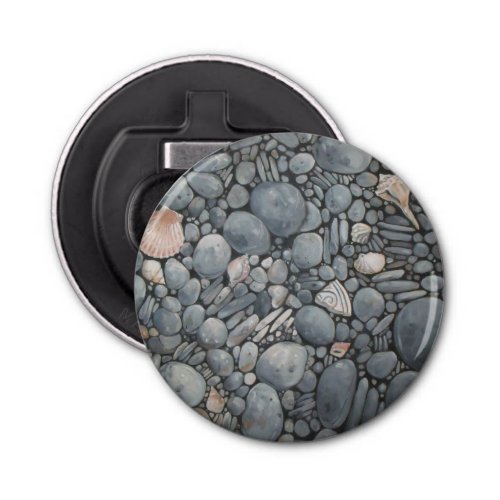 Beach Stones Shells Pebbles Rocks Painting Art Bottle Opener