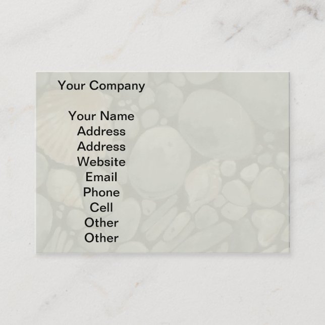 Beach Stones Shells Pebbles Rocks Painting Art Business Card (Front)