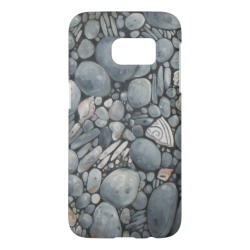 Beach Stones Shells Pebbles Rocks Painting Art Samsung Galaxy S7 Case
