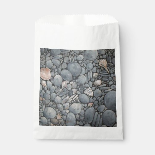 Beach Stones Shells Pebbles Rocks Painting Art Favor Bag