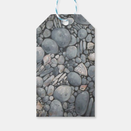 Beach Stones Shells Pebbles Rocks Painting Art Gift Tags