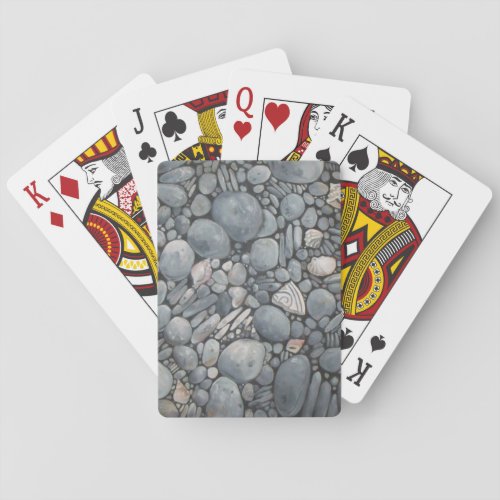 Beach Stones Shells Pebbles Rocks Painting Art Poker Cards