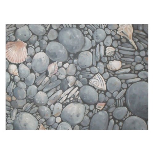 Beach Stones Shells Pebbles Rocks Painting Art Tablecloth