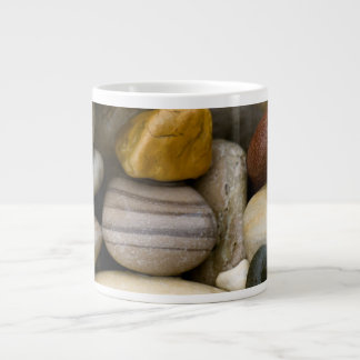 Beach Stones with Stripes Large Coffee Mug