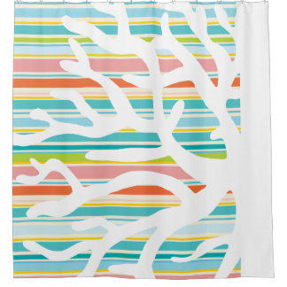 Coral Shower Curtains | Zazzle Coral Shower Curtains | Zazzle