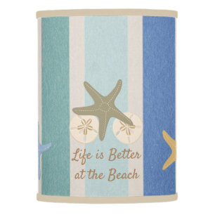 Beach Stripes and Starfish Lamp Shade