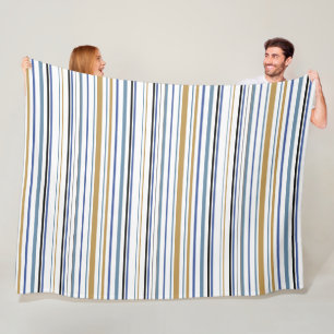 Beach Stripes Throw Blanket Coastal Comfort