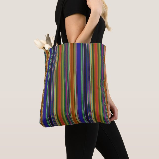 Beach Stripes Tote Bag (Close Up)