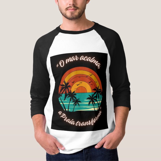 Beach style day and night T-Shirt (Front)