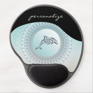 Beach Style Dolphin Mandala Gel Mouse Pad