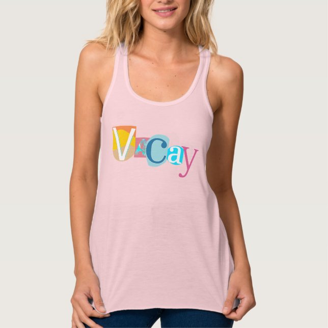 Beach Style Retro Vacay Mode  Tank Top (Front)