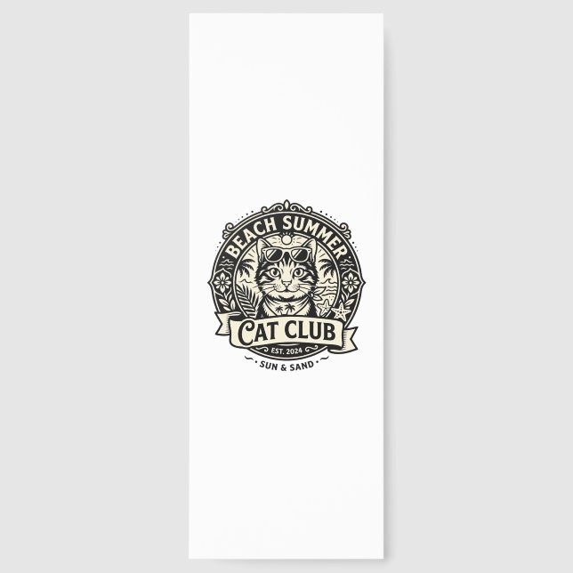 Beach Summer Cat Funny Cat Graphic - Beach Summer  Bookmarks (Front)