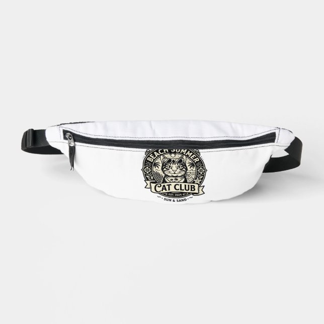 Beach Summer Cat Funny Cat Graphic - Beach Summer  Fanny Pack (Front)